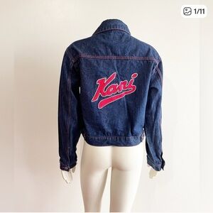 Women’s Vintage clothes Karl Kani Denim Jacket with Red Logo